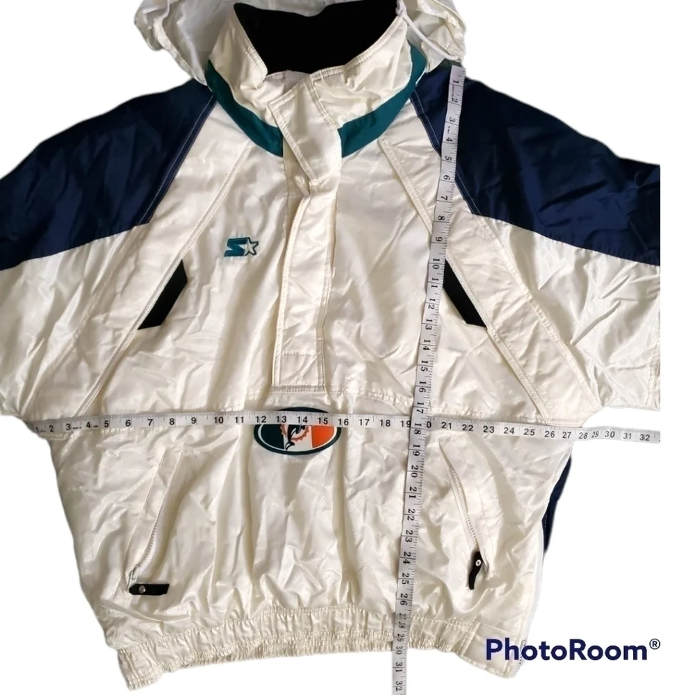 Rare Vintage NFL PRO LINE Starter Miami Dolphins Pullover Jacket Size L
